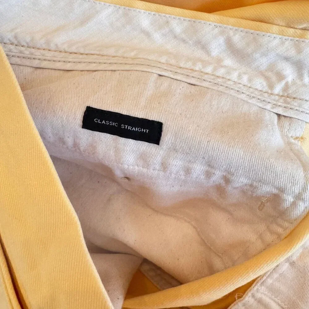 NWT Men's J. Crew Butter Yellow Chino Pants Sz 36x32 Preppy Spring Summer Easter